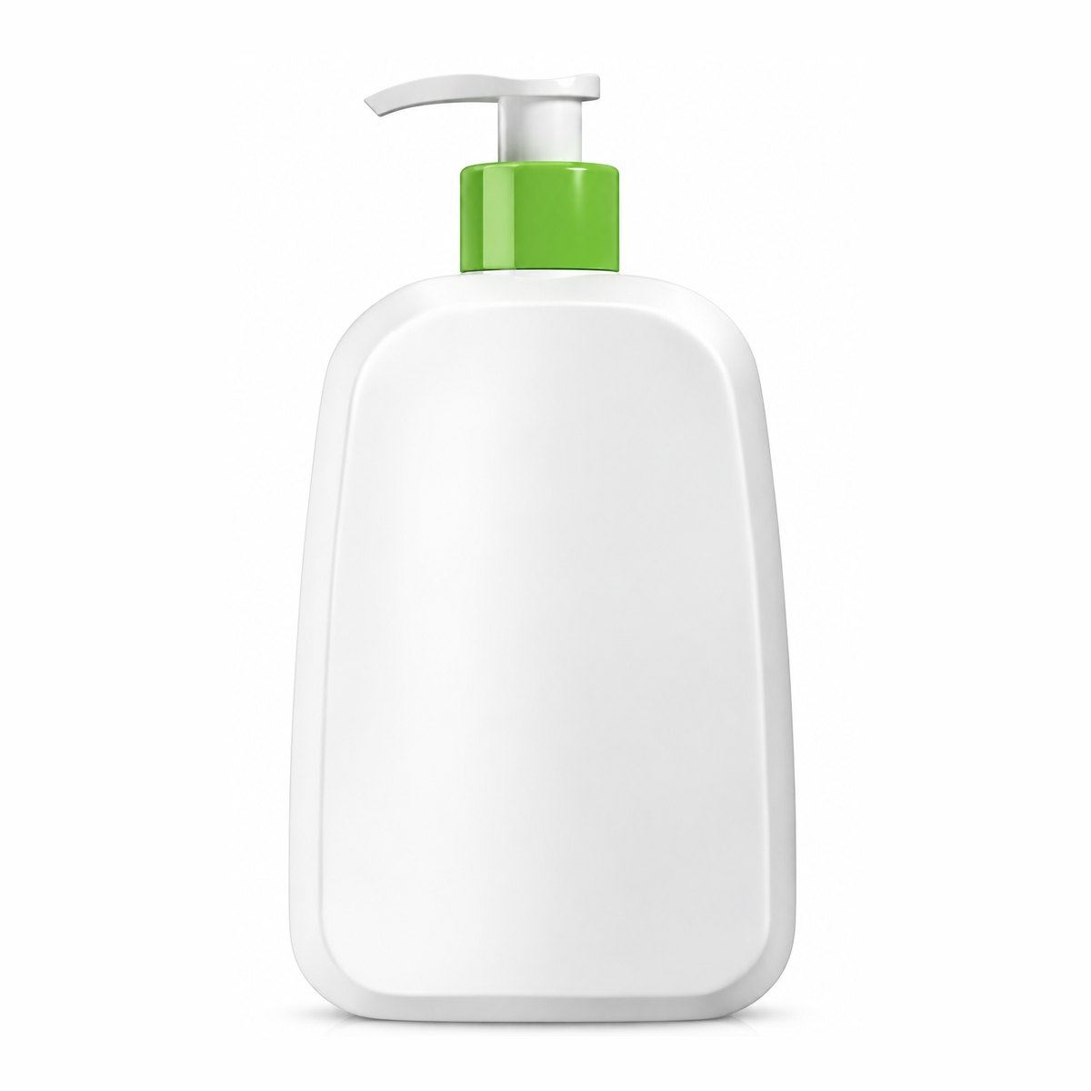 White pump-dispenser body lotion bottle with a green collar, the benchmark product CSL deformulated