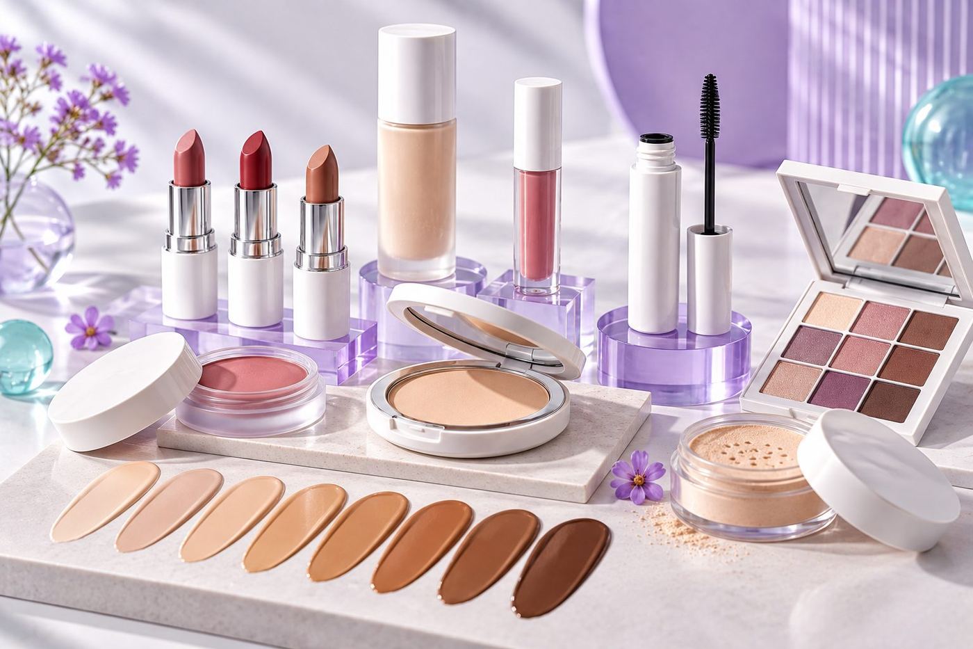 Colour cosmetics: Face, lip, eye and nail