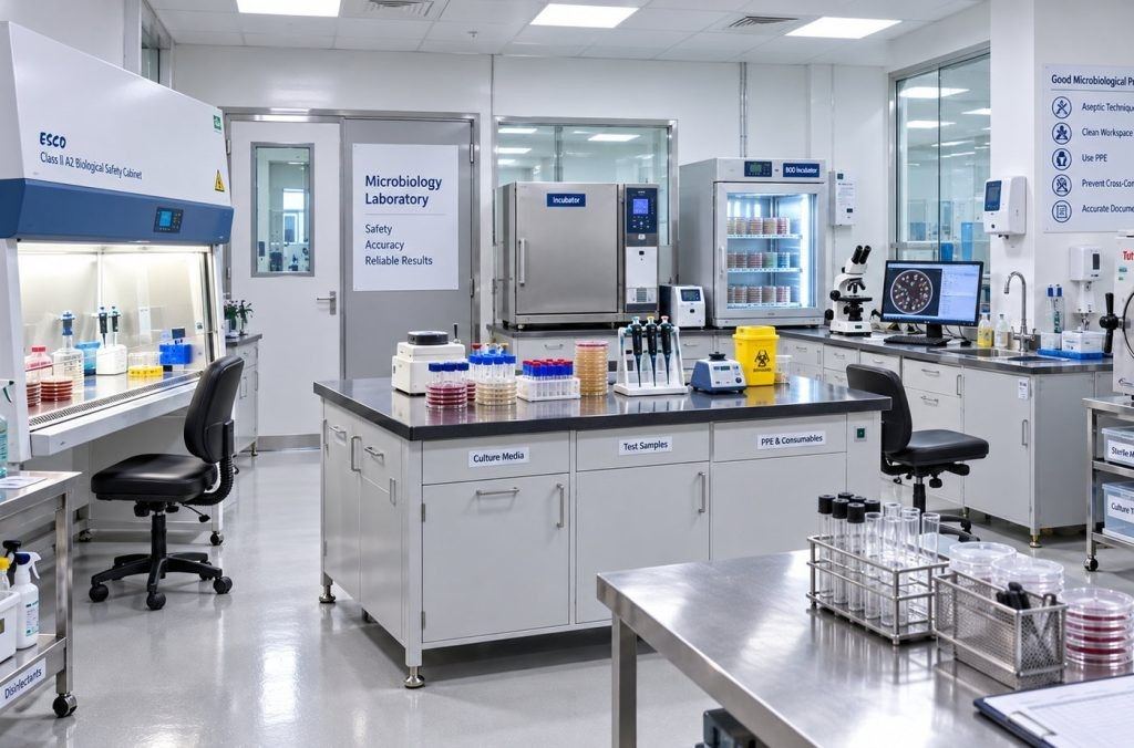 Guires CSL microbiology laboratory where product problem reports are investigated