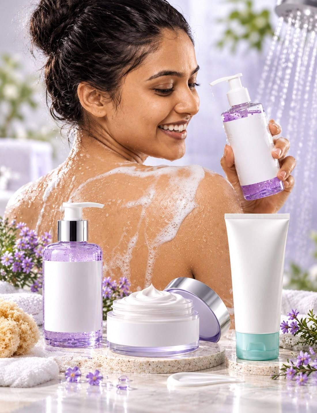 Body wash & body care: Washes, shower oils, lotions, scrubs